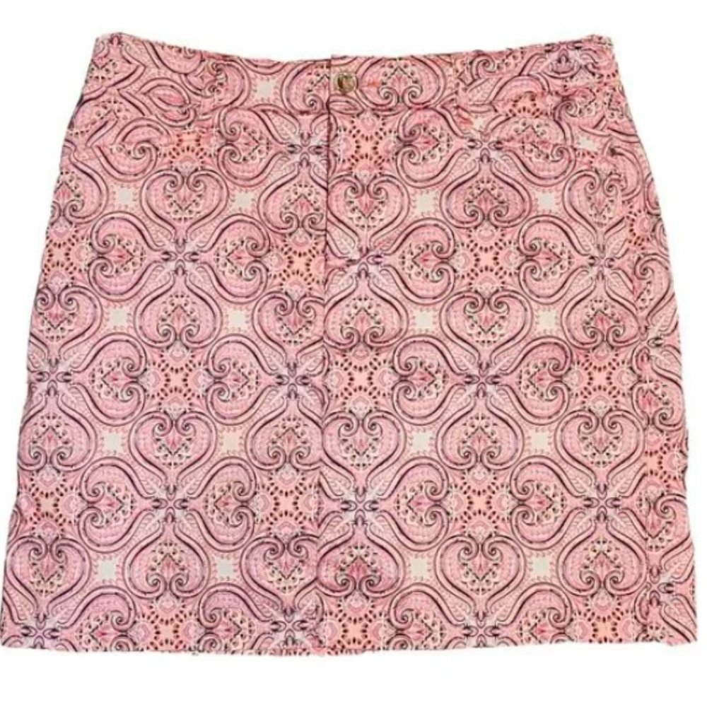 Charter Club Patterned Skort/Skirt with Built in Shorts